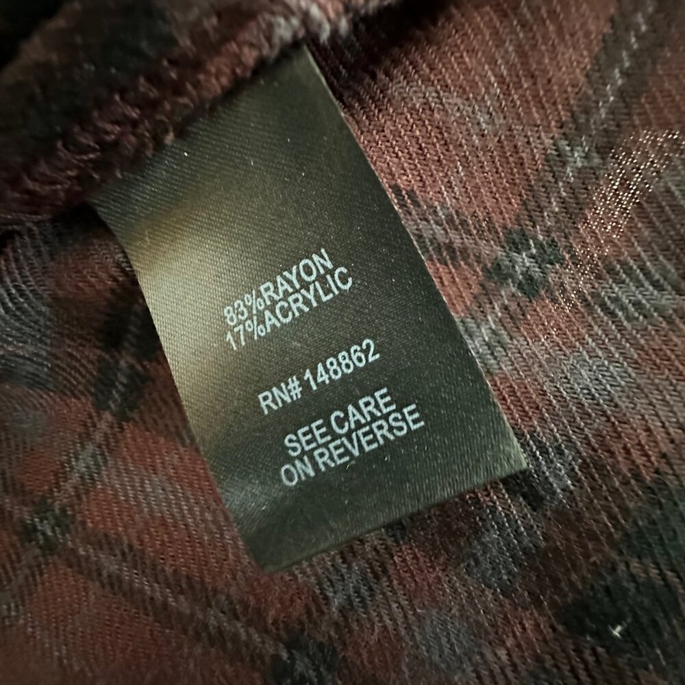 NWT Torrid Harper Brushed Tunic Pullover Brown Plaid Sz 5 (28) Long Sleeves - Picture 10 of 12